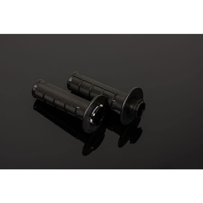 Renthal MX R-Works Lock-On Grips - Ultratacky (Half Waffle) für Motocross und Enduro Motorräder, ultraklebrige Gummigriffe mit Half Waffle Design für maximalen Grip und Kontrolle, ideal für Fahrer, die bei intensiven Fahrten extra Halt und Komfort benötigen