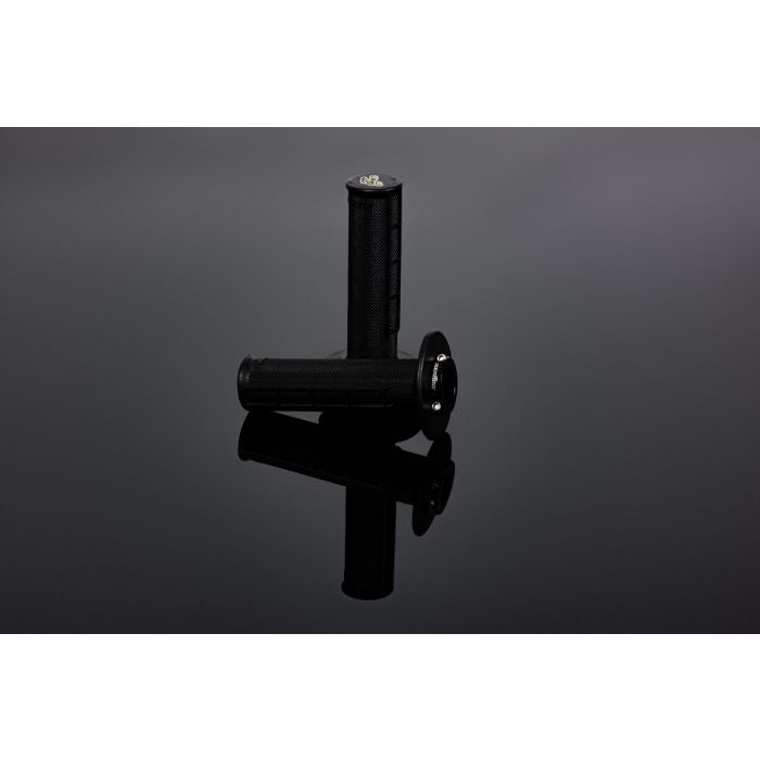 Renthal MX R-Works Lock-On Grips - Ultratacky (Half Waffle) für Motocross und Enduro Motorräder, ultraklebrige Gummigriffe mit Half Waffle Design für maximalen Grip und Kontrolle, ideal für Fahrer, die bei intensiven Fahrten extra Halt und Komfort benötigen