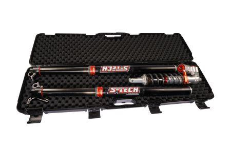 „S-TECH Fahrwerks-Koffer – robuster Aufbewahrungskoffer für Fahrwerkskomponenten, ideal für Mechaniker und Tuning-Enthusiasten, mit praktischem Tragegriff und stabilem Design.“