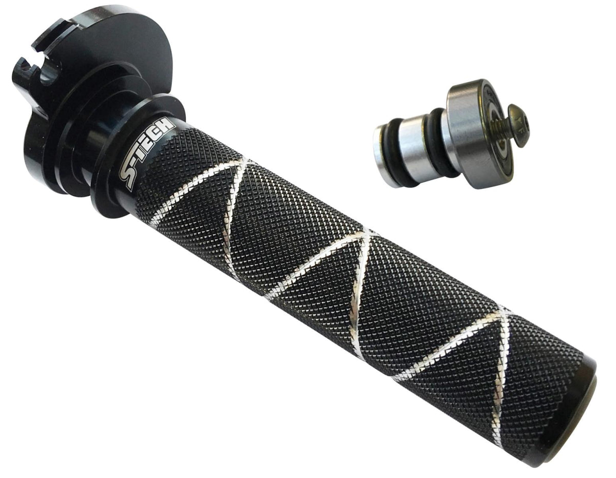 "S-TECH Gasgriffhülse aus Aluminium – Langlebige und leichte Gasgrifflösung für präzises Gasgeben und verbesserte Kontrolle, ideal für junge Motocross-Fahrer, die Leistung und Haltbarkeit suchen."