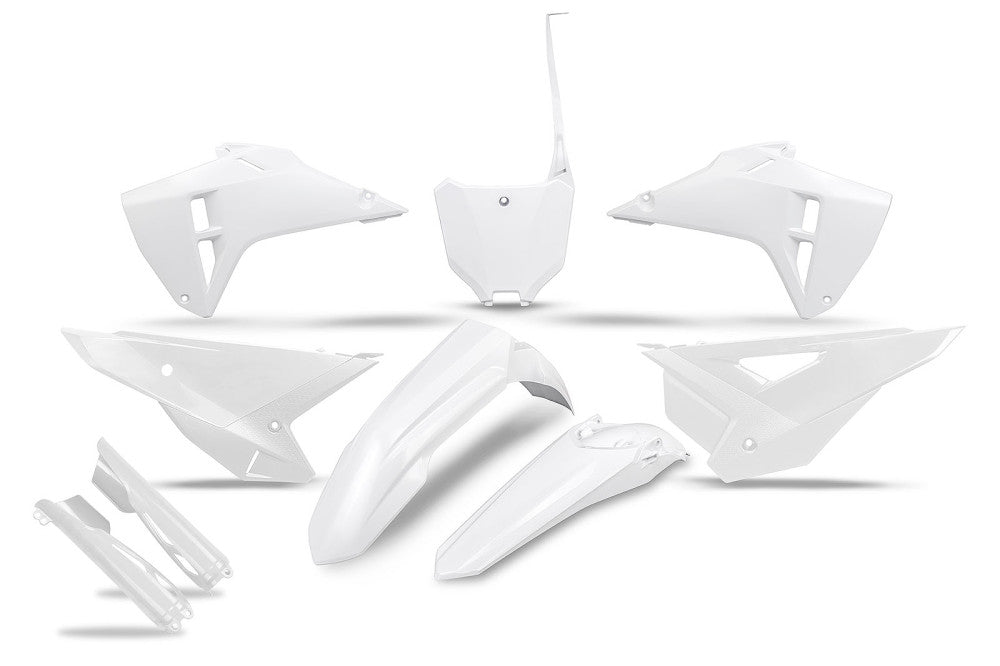 UFO Plastikkit weiß für Honda CRF250 und CRF450 2025 – hochwertiges, strapazierfähiges Kunststoffverkleidungsset im OEM-Design für verbesserten Schutz und individuelles Aussehen, ideal für Offroad, Motocross und Enduro-Fahrer.