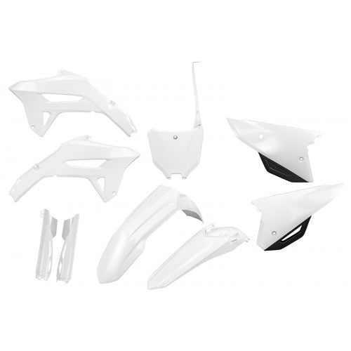 UFO Plastikkit Weiß für Honda CRF250 2024 – hochwertiges, robustes Kunststoffverkleidungsset für verbesserten Schutz und individuelles Design, perfekt für Offroad-Fahrer und Motorrad-Enthusiasten.