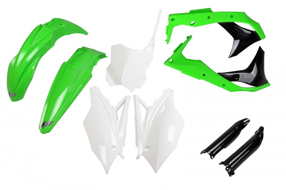 UFO Plastikkit OEM-Replica für Kawasaki KX250F (2018-2020) – hochwertige Kunststoffverkleidung im originalgetreuen Design für verbesserte Performance und individuellen Look, ideal für Motocross und Offroad-Enthusiasten.