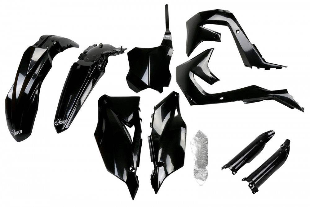 UFO Plastikkit Schwarz
für Kawasaki KX450F (2019-2024) und KX250F (2021-2023) – hochwertige Kunststoffverkleidung im OEM-Design für verbesserte Haltbarkeit, Schutz und Performance, ideal für Motocross und Offroad-Fahrer.