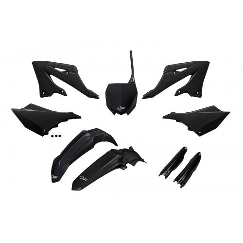 UFO Plastikkit schwarz für Yamaha YZ125/250 (2022-2025) – robuste Kunststoffverkleidung im OEM-Design für verbesserten Schutz, Performance und individuelles Styling, ideal für Motocross, Offroad und Enduro-Fahrer."