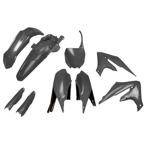 UFO Plastikkit grau für Yamaha YZ250F (2019-2023) und YZ450F (2018-2022) – hochwertige Kunststoffverkleidung im OEM-Design für verbesserten Schutz, Performance und einzigartigen Look, ideal für Motocross, Offroad und Enduro-Enthusiasten.