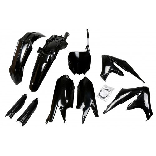 UFO Plastikkit Schwarz für Yamaha YZ250F (2019-2023) und YZ450F (2018-2022) – hochwertige Kunststoffverkleidung im OEM-Design für verbesserten Schutz, Performance und einzigartigen Look, ideal für Motocross, Offroad und Enduro-Enthusiasten.