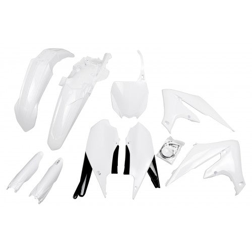 UFO Plastikkit Weiß für Yamaha YZ250F (2019-2023) und YZ450F (2018-2022) – hochwertige Kunststoffverkleidung im OEM-Design für verbesserten Schutz, Performance und einzigartigen Look, ideal für Motocross, Offroad und Enduro-Enthusiasten.