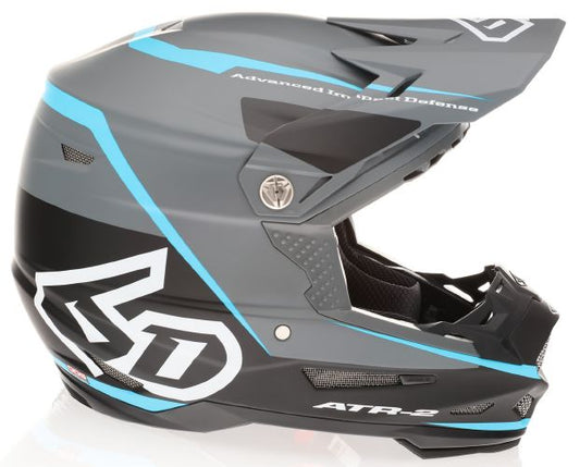 6D ATR-2 MX-Enduro-Helm Alpha Grau/Cyan