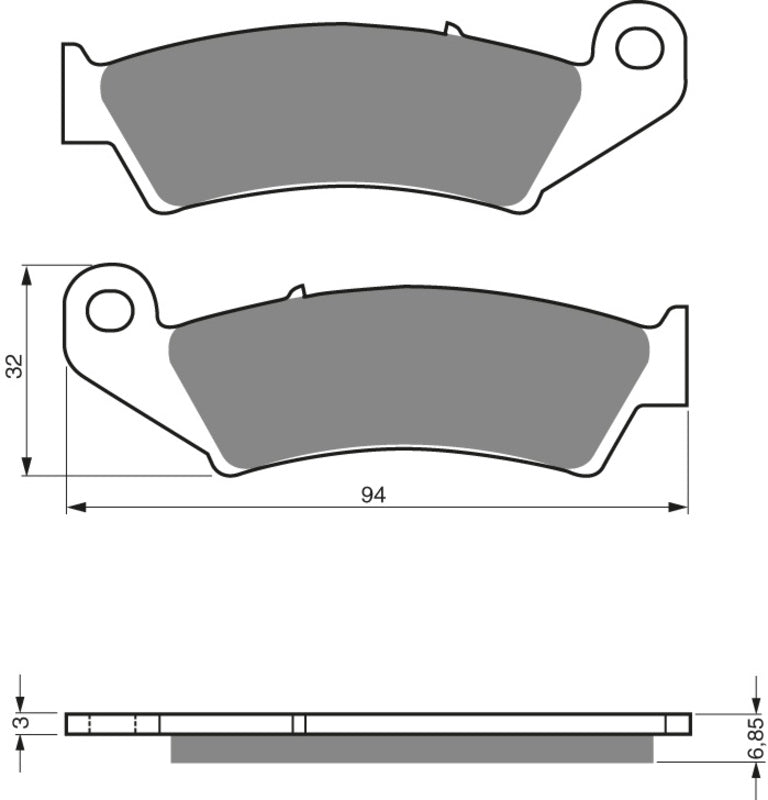 Goldfren Ceramic Carbon Bremsbeläge Vorne Beta