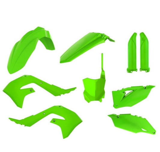 Polisport Plastiksatz Full Kit Kawasaki KXF 250/450 (19->22) Lime Green Grün