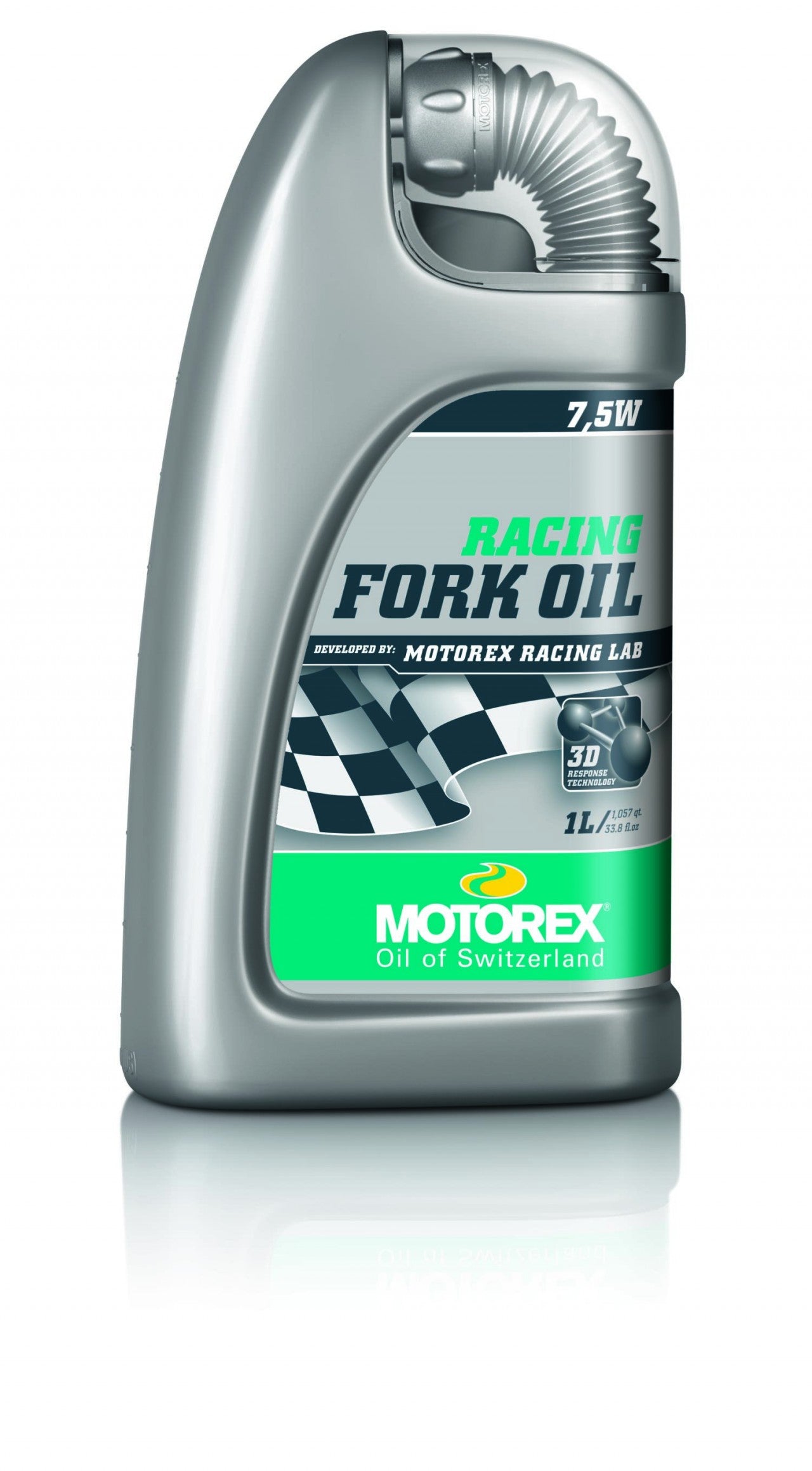 „Motorex Gabelöl SAE 7,5W – Hochwertiges Racing Fork Oil für Fahrwerkservice von Motorrädern und Fahrrädern. Bietet hervorragende Dämpfungsleistung und Schutz für Federungssysteme. Ideal für den Einsatz in Renn- und Offroad-Fahrwerken. 1 Liter Flasche.“