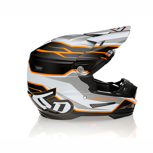 6D ATR-2 MX-Enduro-Helm Phase Weiß/Orange