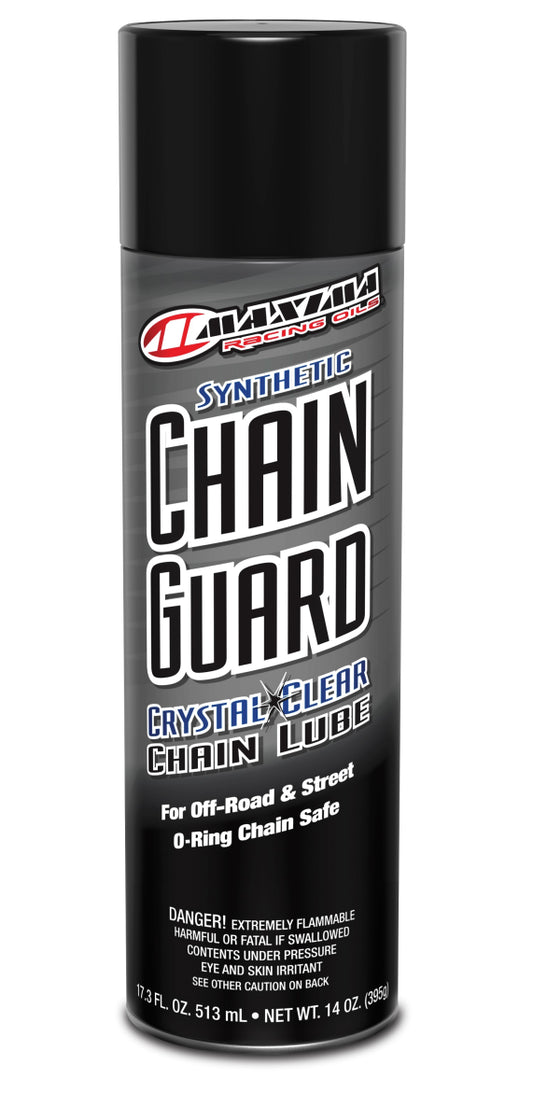 "Maxima Chain Guard ist ein hochwertiges Kettenspray, das für eine hervorragende Schmierung und Schutz von Ketten und Antriebskomponenten sorgt. Es reduziert Reibung und Verschleiß, schützt vor Rost und verlängert die Lebensdauer der Kette, ideal für Motorräder, Fahrräder und andere Fahrzeuge."