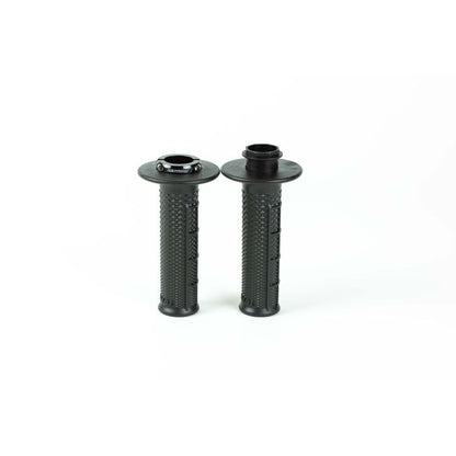 Renthal MX R-Works Lock-On Grips Ultratacky (Tapered/Half Waffle) für Motocross und Enduro Motorräder, ultraklebrige Gummigriffe mit Tapered Design und Half Waffle Profil für maximalen Grip, Kontrolle und Komfort, ideal für Fahrer, die höchste Leistung und sicheren Halt bei intensiven Fahrten auf schwierigem Gelände benötigen