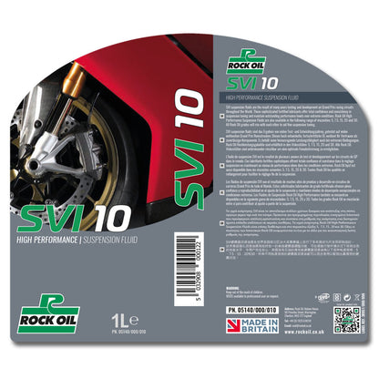 „Rock Oil SVI Suspension Fluid 10 für Motocross Motorräder – Hochwertiges Gabelöl für optimale Dämpfungsleistung und präzises Fahrverhalten. Perfekt geeignet für Servicearbeiten an Motocross-Motoren, sorgt dieses Spezialöl für maximale Performance und Langlebigkeit der Gabel. Ideal für den Einsatz bei anspruchsvollen Offroad-Bedingungen.“