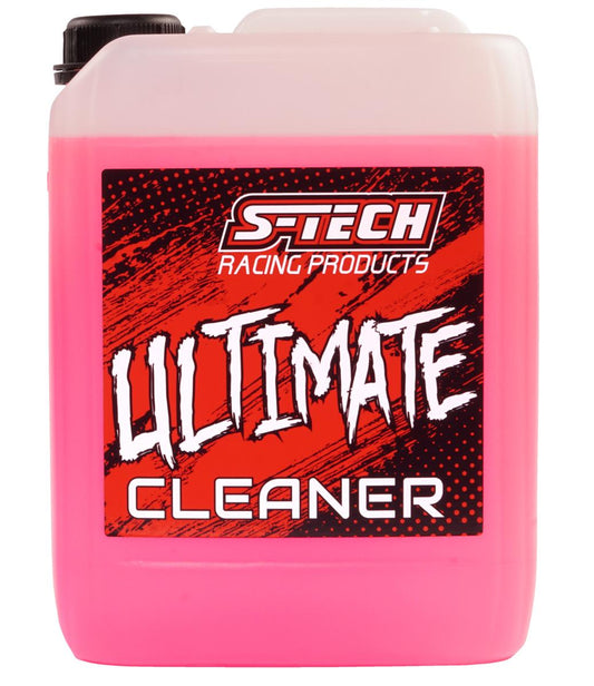 "Flasche mit 5 Litern S-TECH Ultimate Cleaner, einem hochwirksamen Reinigungsmittelkonzentrat, ideal für starke Verschmutzungen und vielseitige Anwendungen. Das Produkt ist in einer praktischen, robusten Flasche abgefüllt und eignet sich sowohl für den industriellen als auch den privaten Gebrauch."